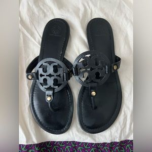 Tory Burch Miller Sandals Black Size 10 M Used